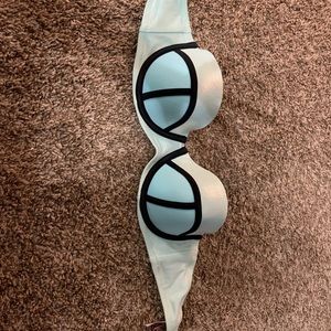 Strapless blue Victoria Secret top